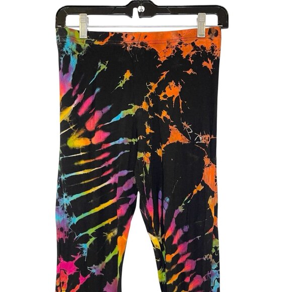 Cali Kind Tie Dye Crop Legging One Size XS-S Rainbow Hippie Boho Festival - Picture 4 of 6